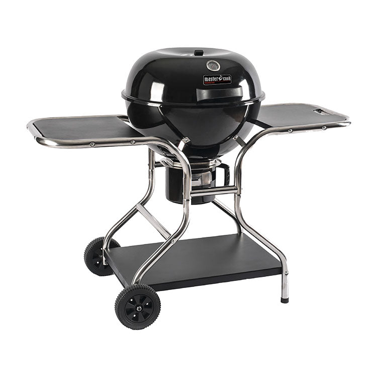 Barbecue a Carbone Carbonella 130x66x101 cm con Carrello Sally Nero