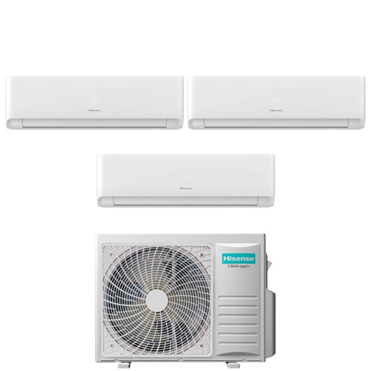 Climatizzatore Condizionatore Hisense Trial Split Inverter serie ECOSENSE 9+9+12 con 4AMW81U4RJC R-32 Wi-Fi Integrato 9000+9000+12000