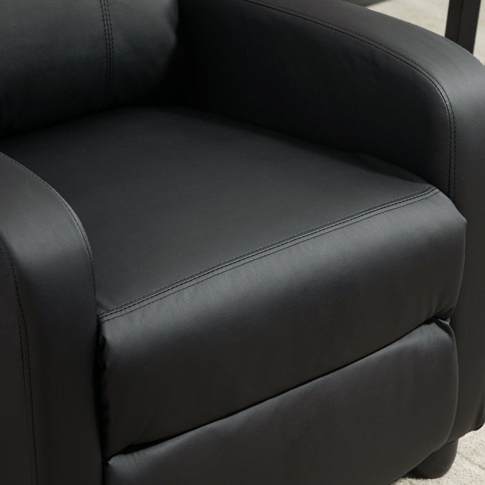 Poltrona Relax Massaggiante 68x88x98 cm con Telecomando in Similpelle Nera