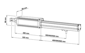 KIT AUTOMAZIONE CANCELLO 1 ANTA PM1SC LINEARE 230V VDS 121820/5