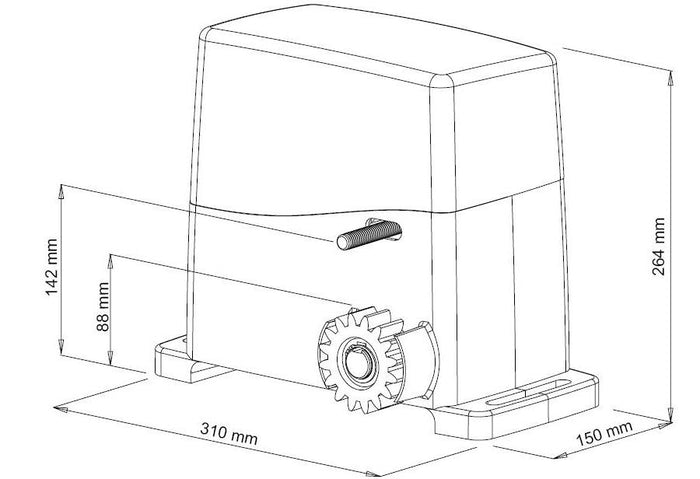 KIT AUTOMAZIONE CANCELLO SCORREVOLE  AG FUTURE 230V FINO A 1000 KG 11065/2