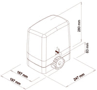 KIT AUTOMAZIONE CANCELLO SCORREVOLE VDS  CARRERA 230V FINO A 1000 KG 100606