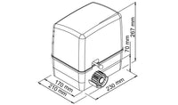 KIT AUTOMAZIONE CANCELLO  SCORREVOLE VDS  SIMPLY 24V  FINO A 600 KG  SIMPLY 100010/7 