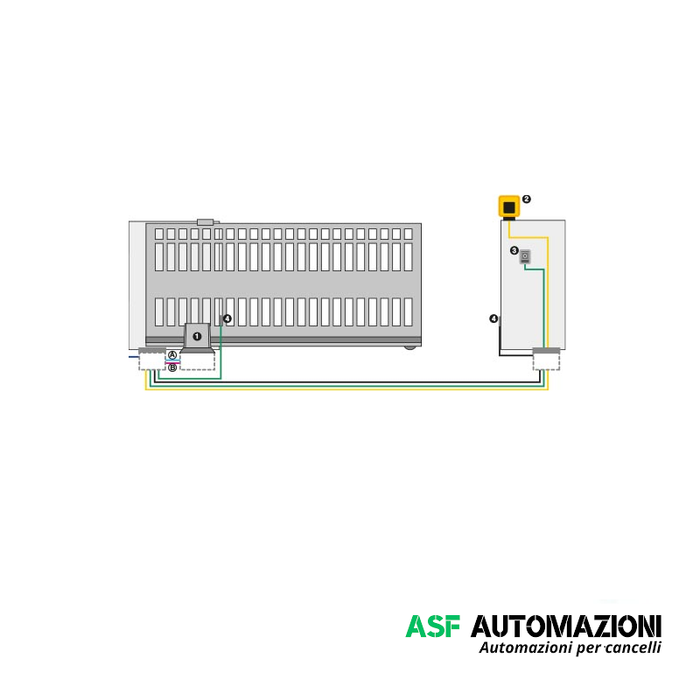 KIT AUTOMAZIONE FAAC 1056303445 PER CANCELLO SCORREVOLE DELTA 2 KIT MAX ANTA 500KG MOTRIDUTTORE 740