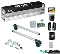 KIT AUTOMAZIONE FAAC 105632445 PER CANCELLO 2 ANTE BATTENTE  - MOD. ECO KIT 230V - LUNGHEZZA ANTA MAX  1.8 MT 