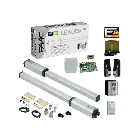 KIT AUTOMAZIONE FAAC LEADER CANCELLO BATTENTE GREEN ENERGY SAFE 105633445