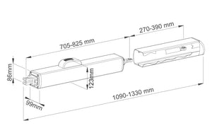 KIT AUTOMAZIONE PER CANCELLO 2 ANTE BATTENTI  OLEODINAMICO LINEARE 230V  VDS 12384/3