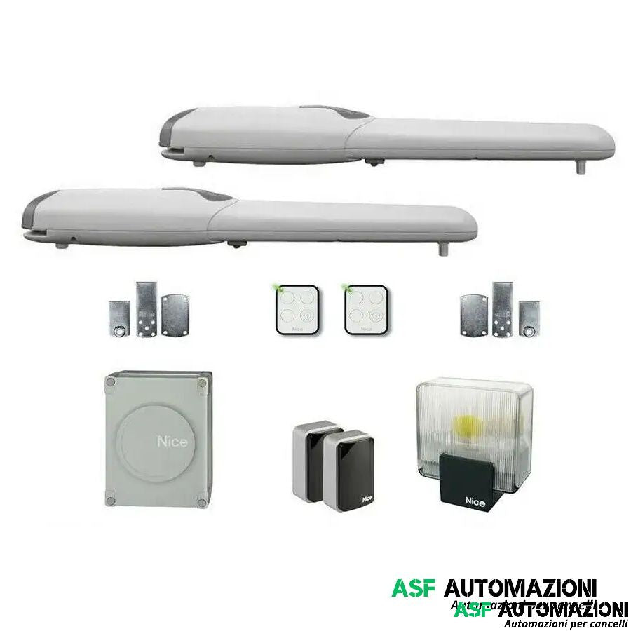 Kit Automazione Per Cancello - Cancelli Battente Nice Wingokit - Anta Max 2 Mt  -  Wingo4Bdkce