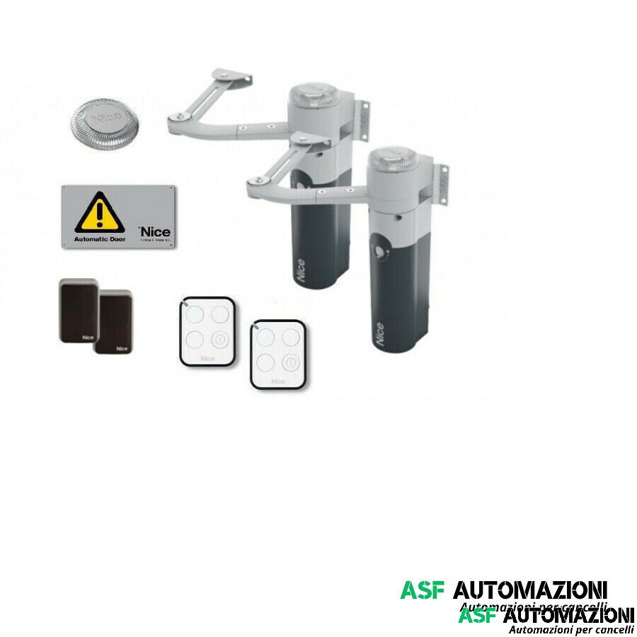 Kit Automazione Per Cancello - Cancelli Battete Nice - Walkykit2024 - Anta Max 1.8 Mt - 24V  