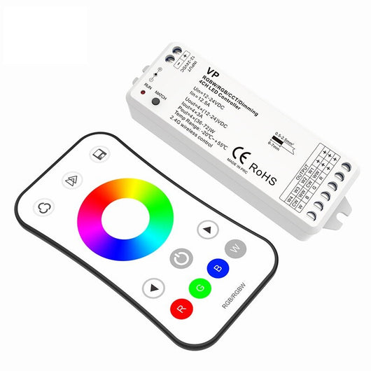 KIT Centralina Telecomando Stricia LED 4 Canali RGB/RGBW 12/24V VP+R8-1