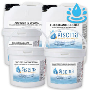 Kit Mix Per Mantenimento Acqua Piscina - Da 100 A 200 Mc