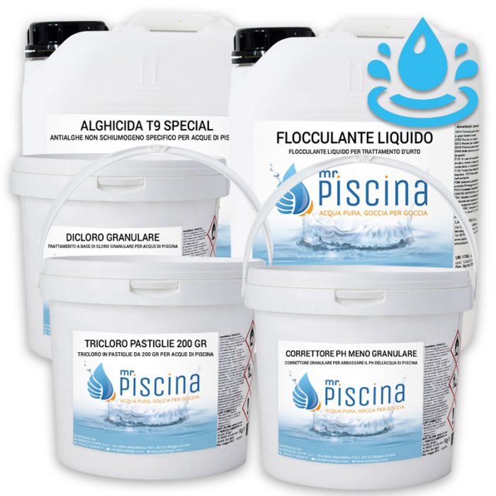 Kit Mix Per Mantenimento Acqua Piscina - Da 100 A 200 Mc