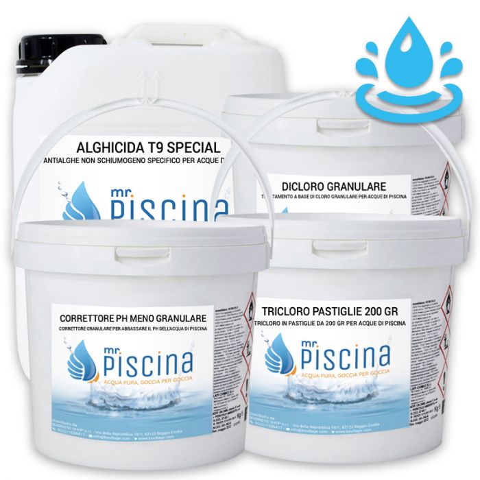 Kit Mix Per Mantenimento Acqua Piscina - Da 55 A 100 Mc