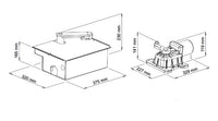 KIT PER CANCELLO 1 ANTA BATTENTE UNDER V  ELETTROMECCANICO INTERRATO 24V  VDS 121994/6