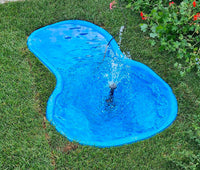 Kit Laghetto Artificiale + Pompa Filtro da Giardino 136x100x34 cm in Polietilene 220 Litri Azzurro