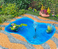 Kit Laghetto Artificiale + Pompa Filtro da Giardino 178x125x45 cm in Polietilene 610 Litri Azzurro