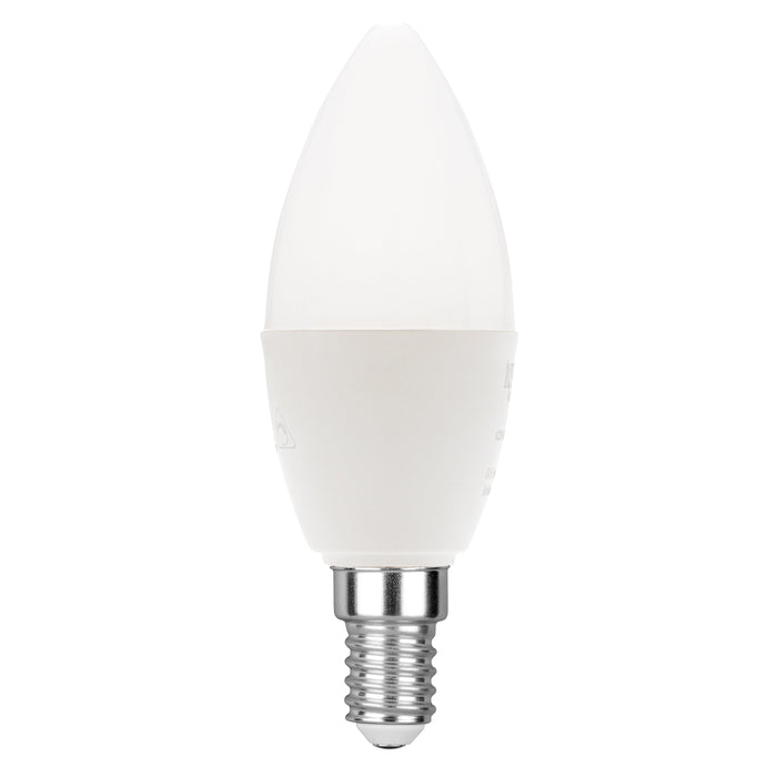 LAMPADINA LED CANDELA DIMMERABILE E14 6W 490LM 5000K 160° 37X98mm 25000h CRI80