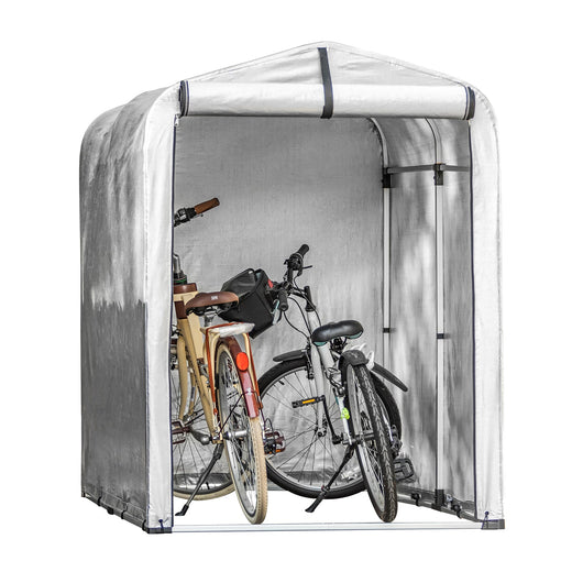 Tenda per Bicicletta Impermeabile Protezione UV Tenda da Garage per Biciclette Tenda Multiuso da Giardino in Colore Argento 120x176x163 cm, KLS11