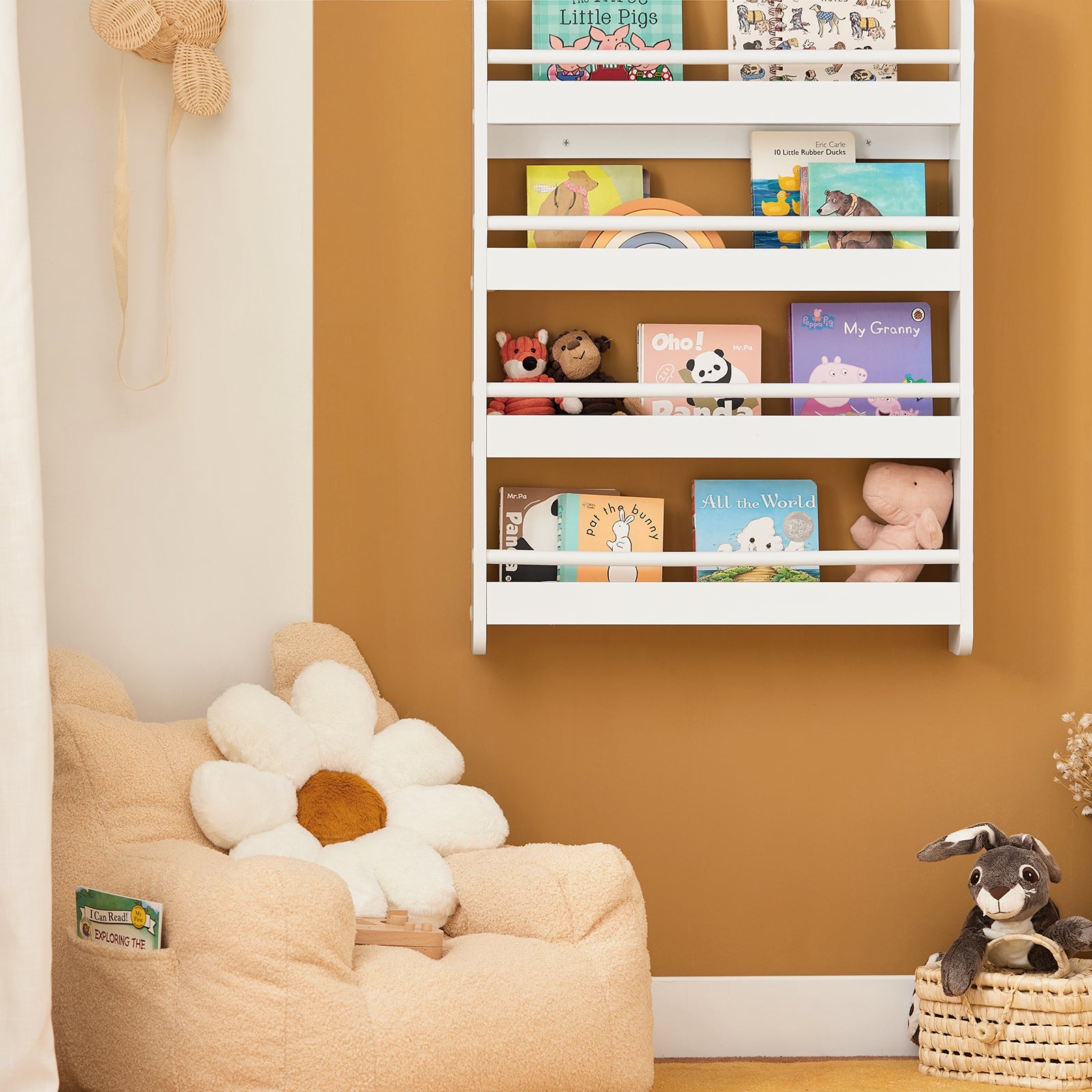 Libreria Portariviste Libreria Bambini Bianco L60*A80*P12cm KMB08-K-W