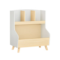 Libreria per Bambini Scaffale a Scala Scaffale Portaoggetti Mobile Porta Giocattoli Grigio 60x37x68 KMB105-HG