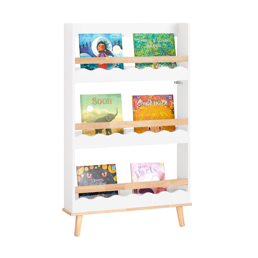 Libreria Per Bambini Con 3 Ripiani Per Libri E Decorazioni 75x120x15 Cm KMB77-W SoBuy