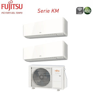 Climatizzatore Condizionatore Fujitsu Dual Split Inverter serie KM 12+12 con AOYG18KBTA2 R-32 Wi-Fi Integrato 12000+12000