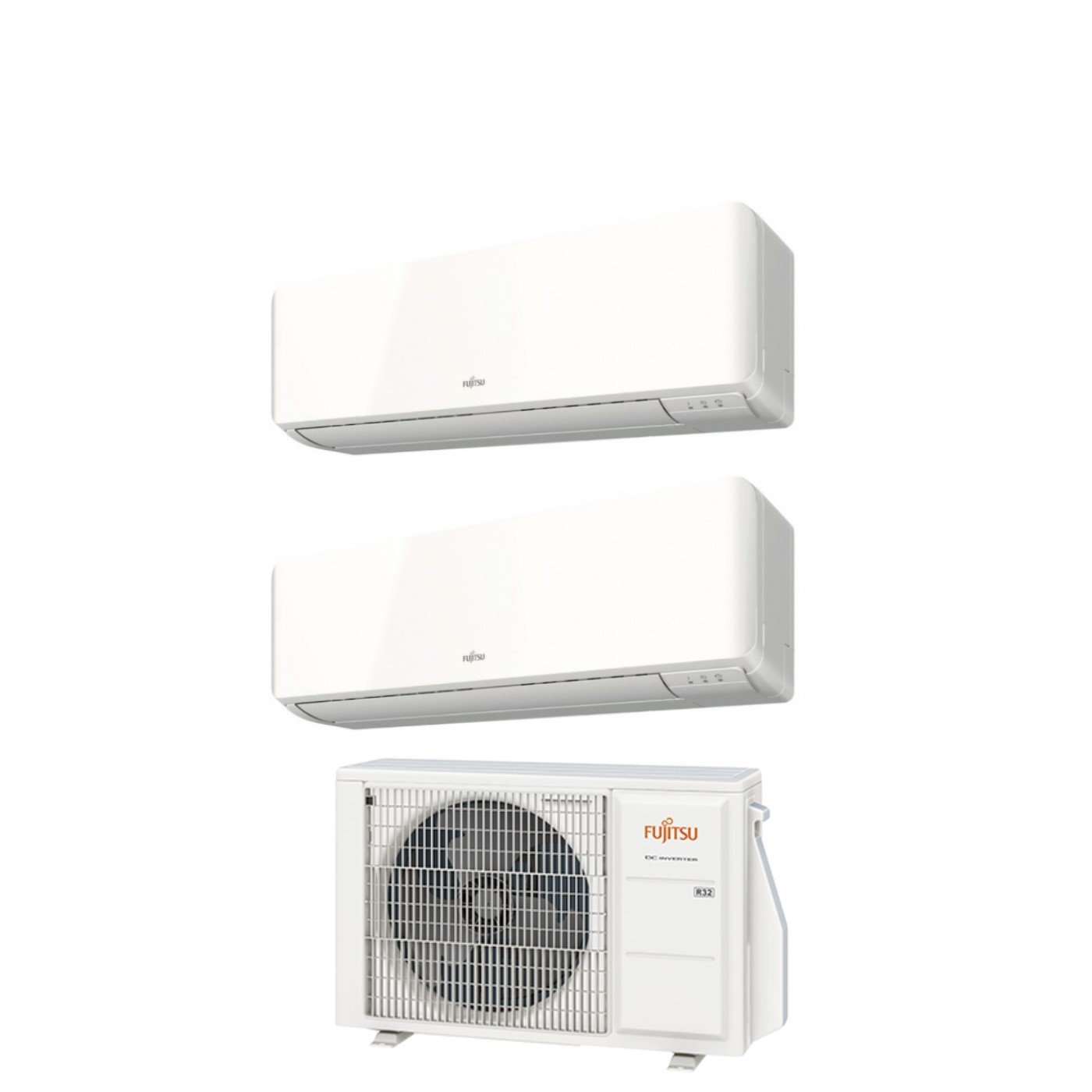 Climatizzatore Condizionatore Fujitsu Dual Split Inverter serie KM 12+14 con AOYG18KBTA2 R-32 Wi-Fi Integrato 12000+14000