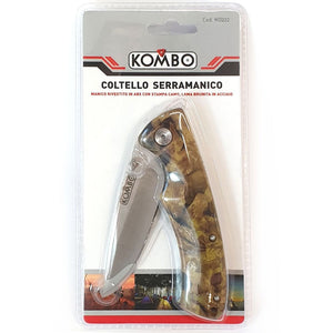 Coltello serramanico manico rivestito in ABS con stampa CAMO