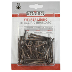 SET 40 VITI A LEGNO 3.5 X 40/21 EN14592 BRONZATE, IMPRONTA PZ