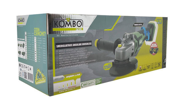 Smerigliatrice Angolare BRUSHLESS 125MM KOMBO PRO 20V