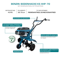 Motozappa a benzina KS 4HP-70