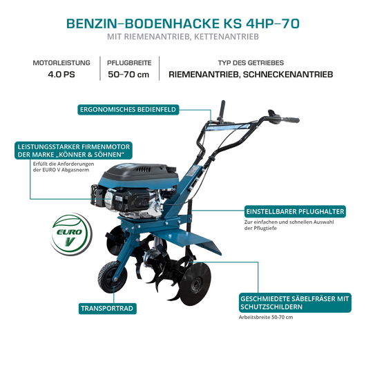 Motozappa a benzina KS 4HP-70