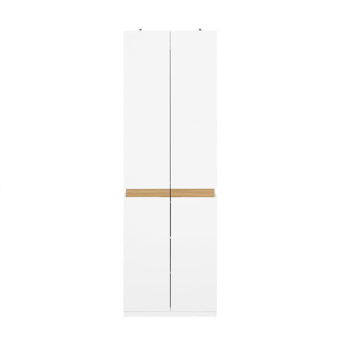 Armadio alto Mobile da ingresso Armadio multifunzionale Bianco 61x30x192cm KSB01-W