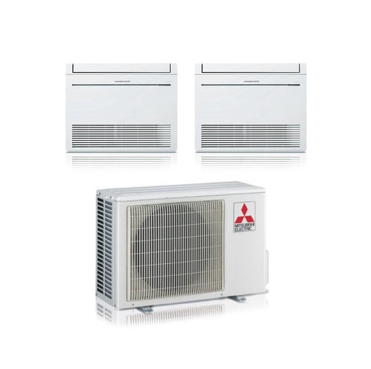 Climatizzatore Condizionatore Mitsubishi Pavimento MFZ-KT Dual Split Inverter 9000 + 12000 BTU con U.E. MXZ-2F42VF Gas R-32