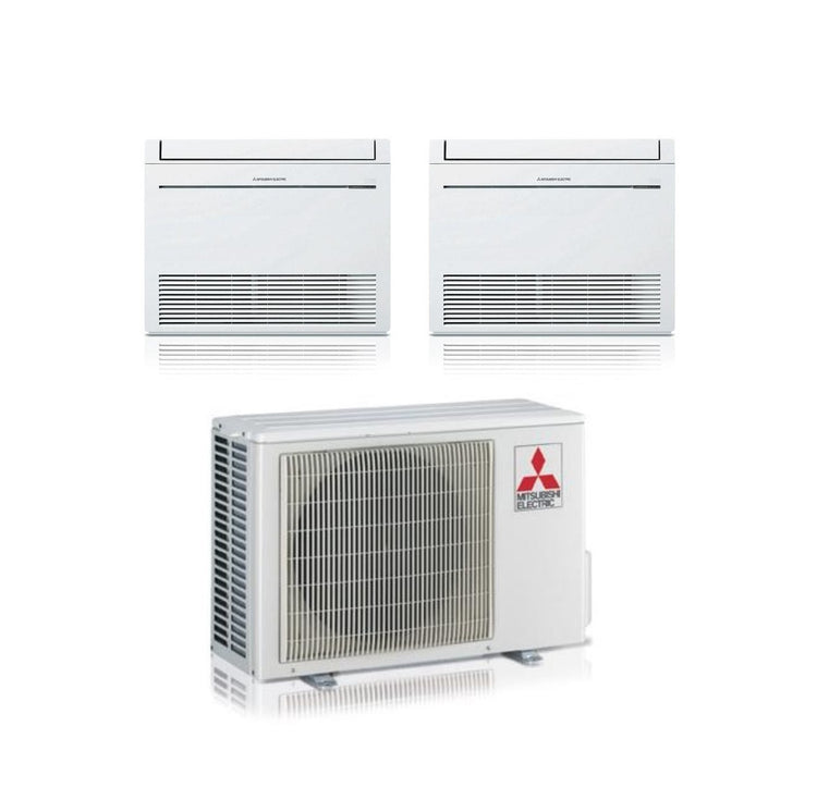 Climatizzatore Condizionatore Mitsubishi Pavimento MFZ-KT Dual Split Inverter 9000 + 9000 BTU con U.E. MXZ-2F33VF Gas R-32