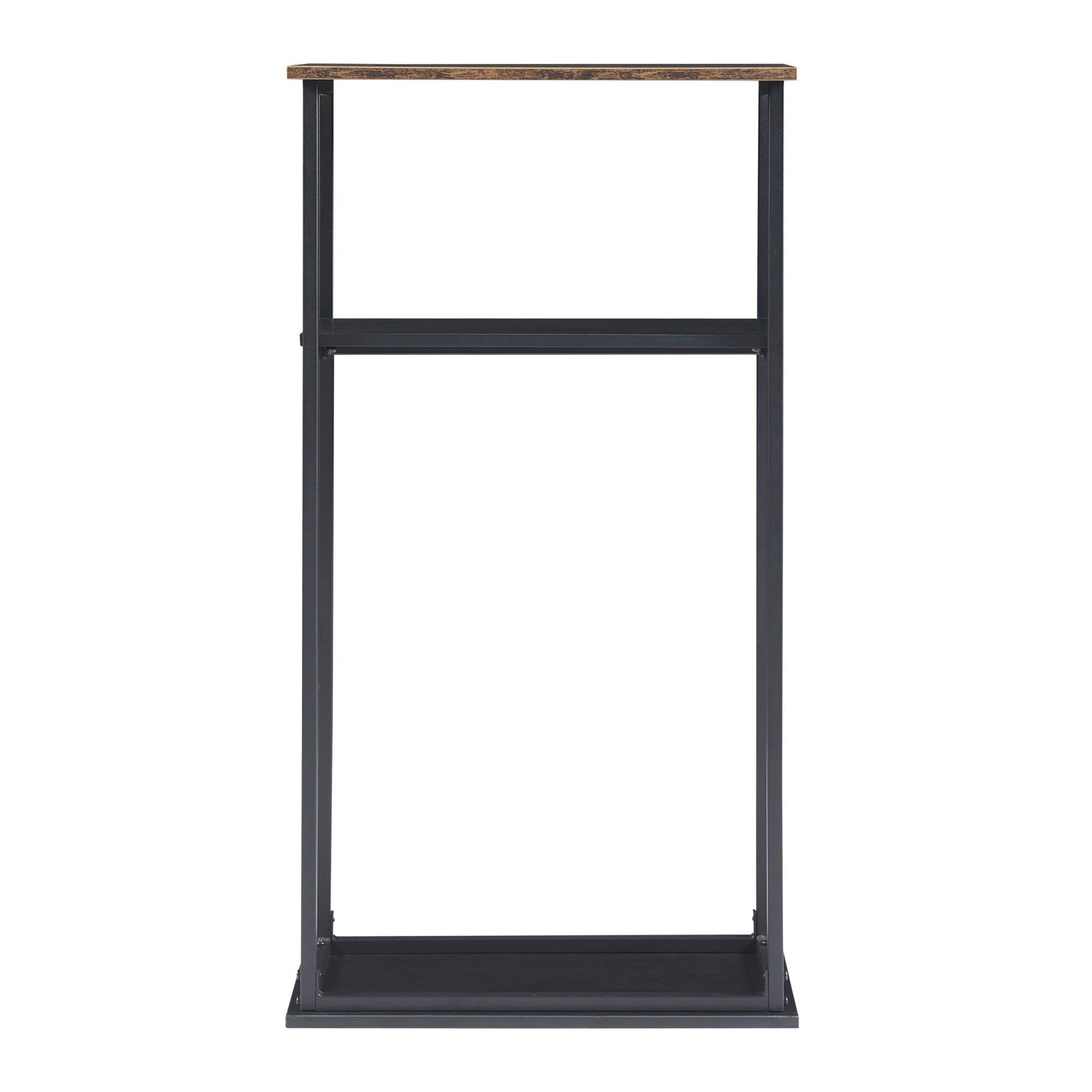 Mobile Portalegna Turku 112 x 60 x 30 cm Nero/Effetto Legno Scuro [en.casa]