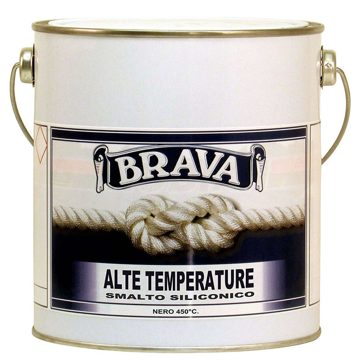 Smalto alta temperatura 400 gradi c colore nero litri 2,5