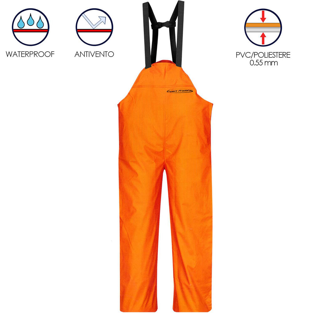 Pantalone in pvc arancio professionale impermeabile taglia m