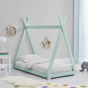 [en.casa] Letto per Bambino a Forma di Tenda Indiana 70 x 140 cm Lettino Tipi di Legno Pino in Stile Montessori - Color