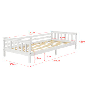 Letto per Bambino/Ragazzo con Materasso Ipoallergenico a Schiuma Fredda 90x200 cm Letto di Design Moderno in Legno di