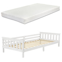 Letto per Bambino/Ragazzo con Materasso Ipoallergenico a Schiuma Fredda 90x200 cm Letto di Design Moderno in Legno di