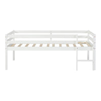 Letto per Cameretta Siikalatva in Legno di Pino 90x200 cm Bianco [en.casa]