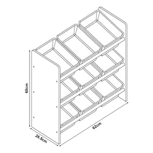 Scaffale 'Muxà­a' per Cameretta Contenitori a Scaletta - Disegno Koala [en.casa]