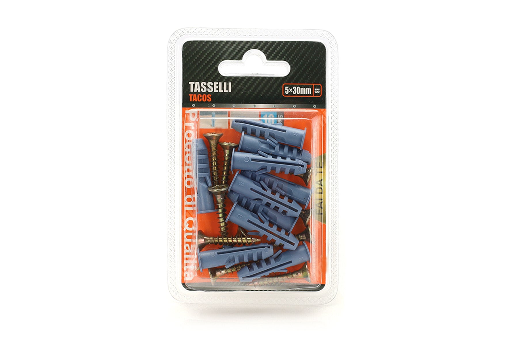 Kit 10 pcs Tasselli &Oslash;8x40mm Con Viti 5x30mm