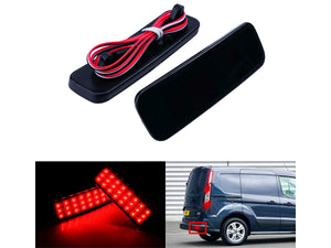 Kit 2 Fanali Posteriori A Led Nero Fume Per Ford Transit Tourneo Custom Courier