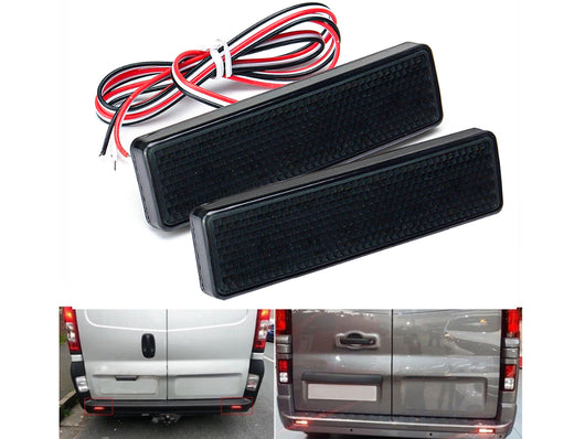 Kit 2 Fanali Posteriori A Led Nero Fume Per Opel Vauxhall Vivaro Movano Renault Master Trafic Nissan Primastar