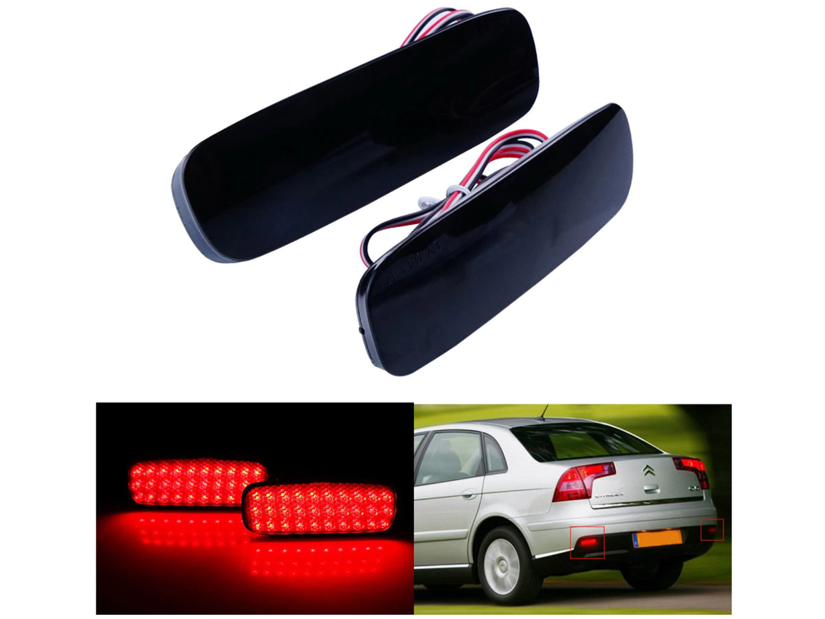 Kit 2 Fanali Posteriori A Led Nero Fume Per Peugeot 107 206 607 Expert Fiat Scudo Citroen