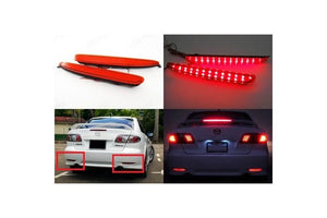 Kit 2 Fanali Posteriori A Led Rosso Per Mazda 6 Atenza GG Sostituzione Riflettore Catarifrangente Rear Bumper Reflector Tail Brake Light