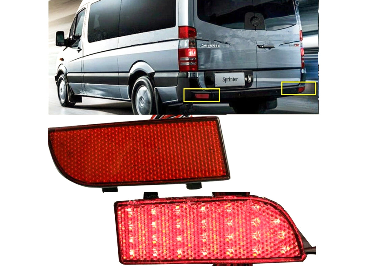 Kit 2 Fanali Posteriori A Led Rosso Per Mercedes Benz Sprinter Viano Sostituzione Riflettore Catarifrangente Originale