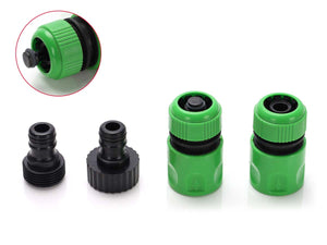 Kit 4 Pezzi Raccordo Giunzione Connettore Adattatore 1/2'' Per Tubo Acqua Da Giardino e Rubinetto Flessibile